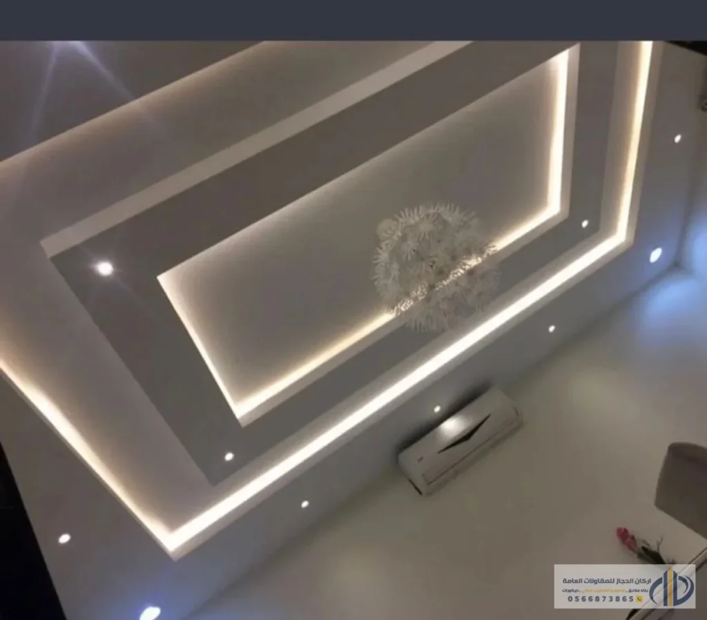 أحدث ديكورات جبس بورد 2026: 50 فكرة ملهمة لمنزلك 2 إضاءة LED موجهة في ممرات منازل الرياض