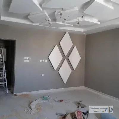 تصميم جبس بورد رومانسي لغرفة نوم عرسان في الرياض